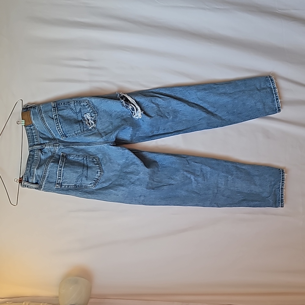 Distressed American Eagle Patchwork Mom Jeans - image 2